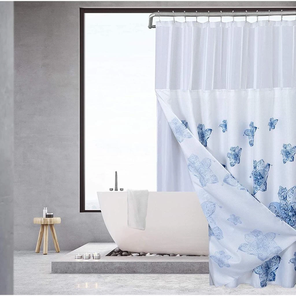 商品Dainty Home|Complete Shower Curtain with Detachable Liner,价格¥227,第1张图片