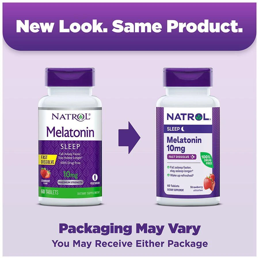 商品Natrol|Melatonin 10 mg Fast Dissolve Tablets Strawberry,价格¥116,第3张图片详细描述