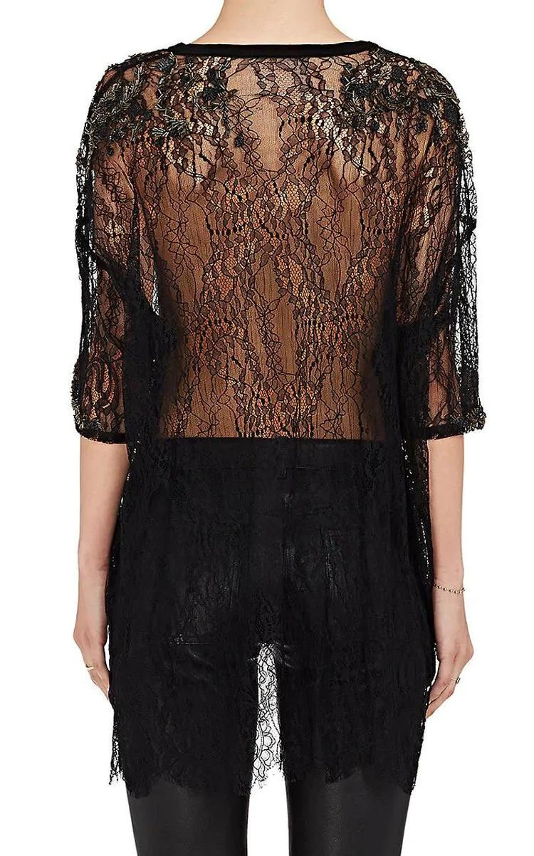 商品Gary Graham|Embellished Lace Oversized Blouse,价格¥1794,第2张图片详细描述