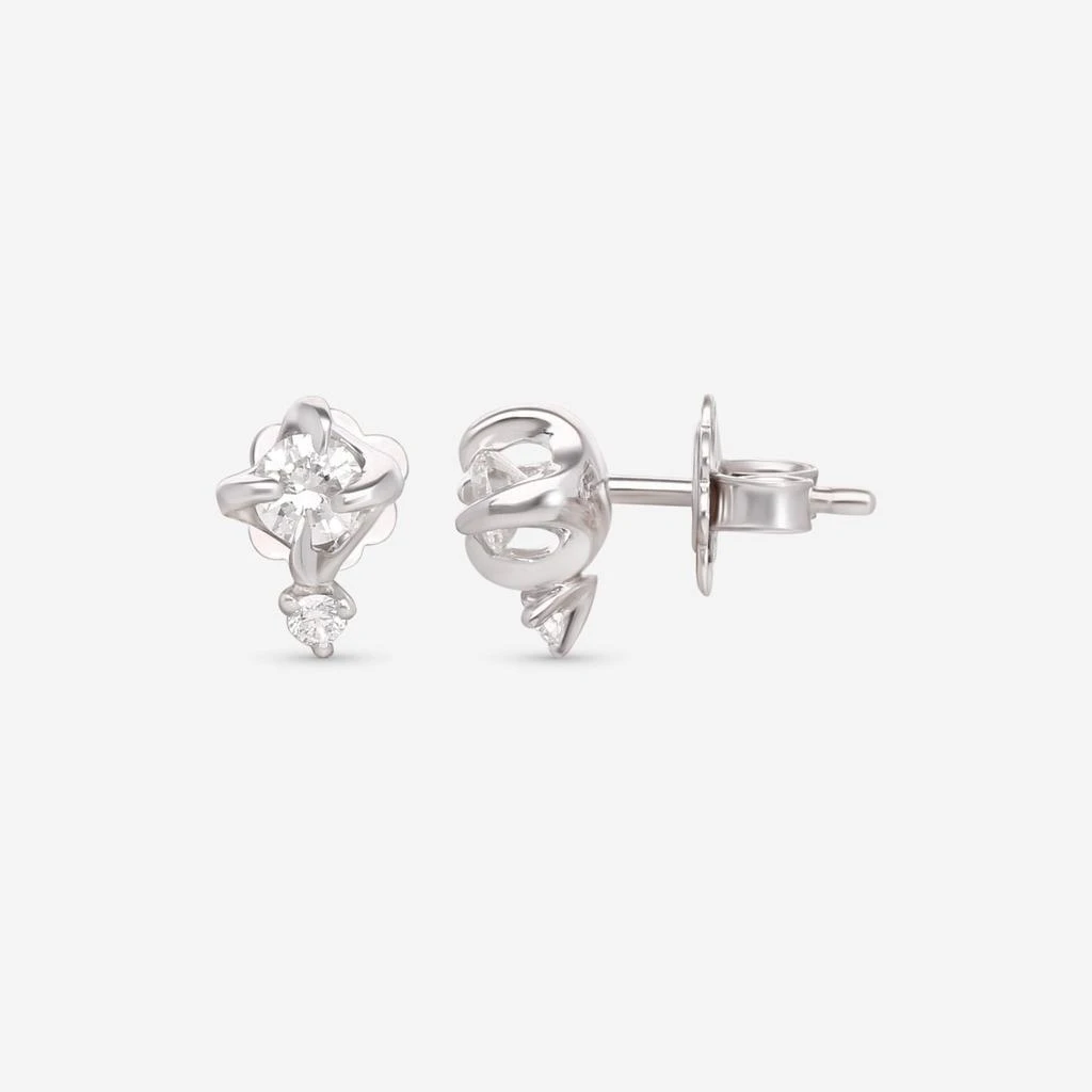 商品Mimi Milano|Mimi Milano Vega 18K White Gold & Diamond Stud Earrings O614B8B,价格¥4665,第3张图片详细描述