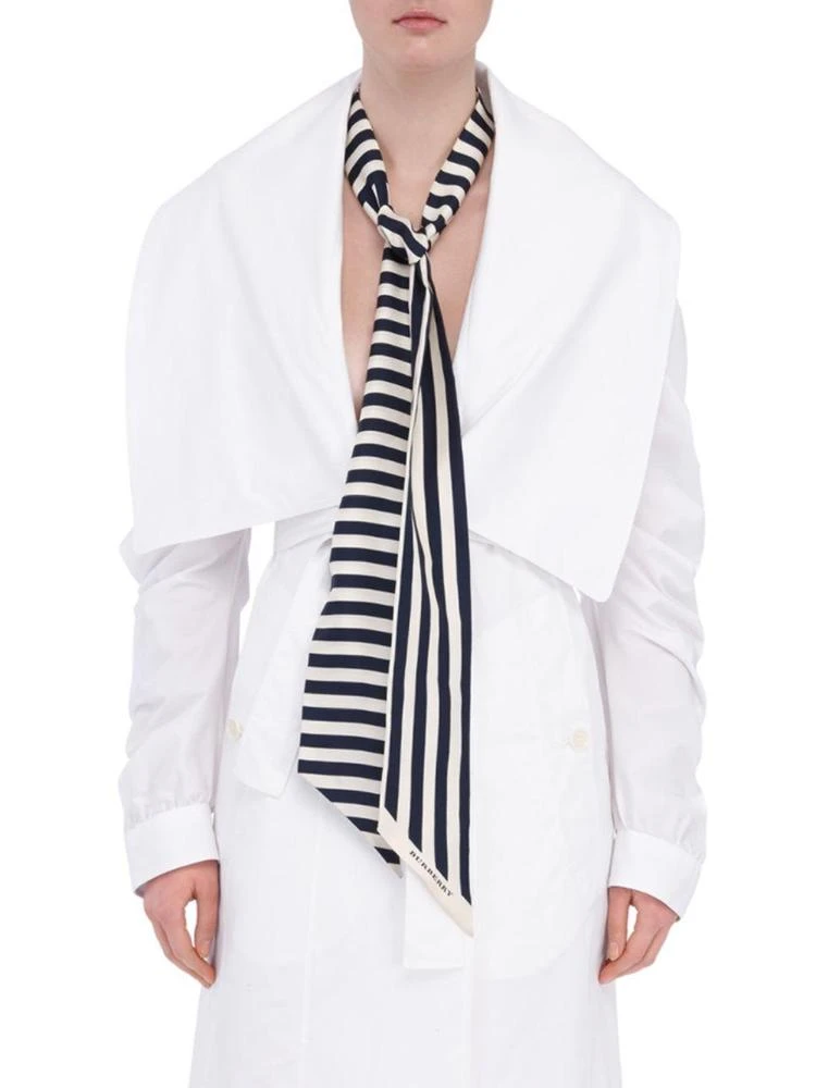 商品Burberry|Striped Silk Skinny Scarf,价格¥1373,第1张图片