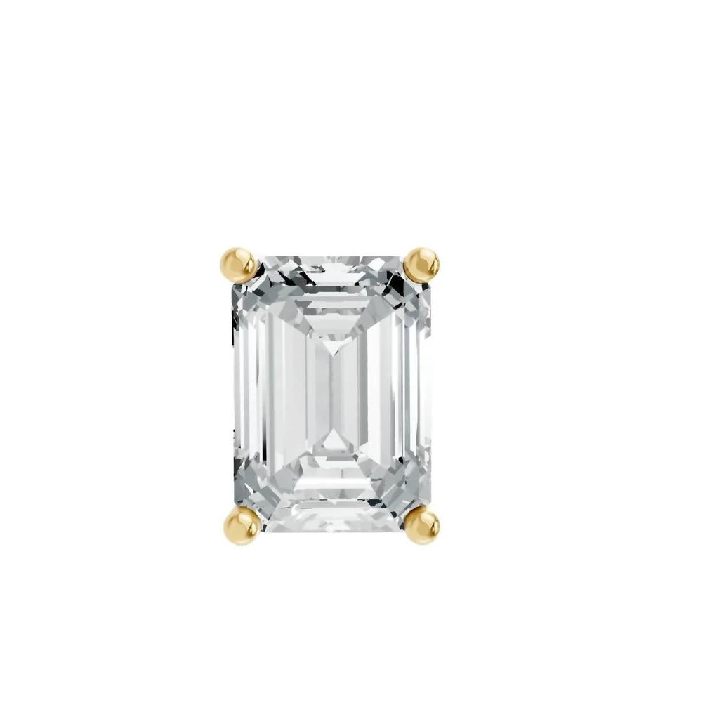 商品AAMIAA|Aamiaa - Women's Emerald Shape 4 Prong Push Back Studs,价格¥4235,第2张图片详细描述