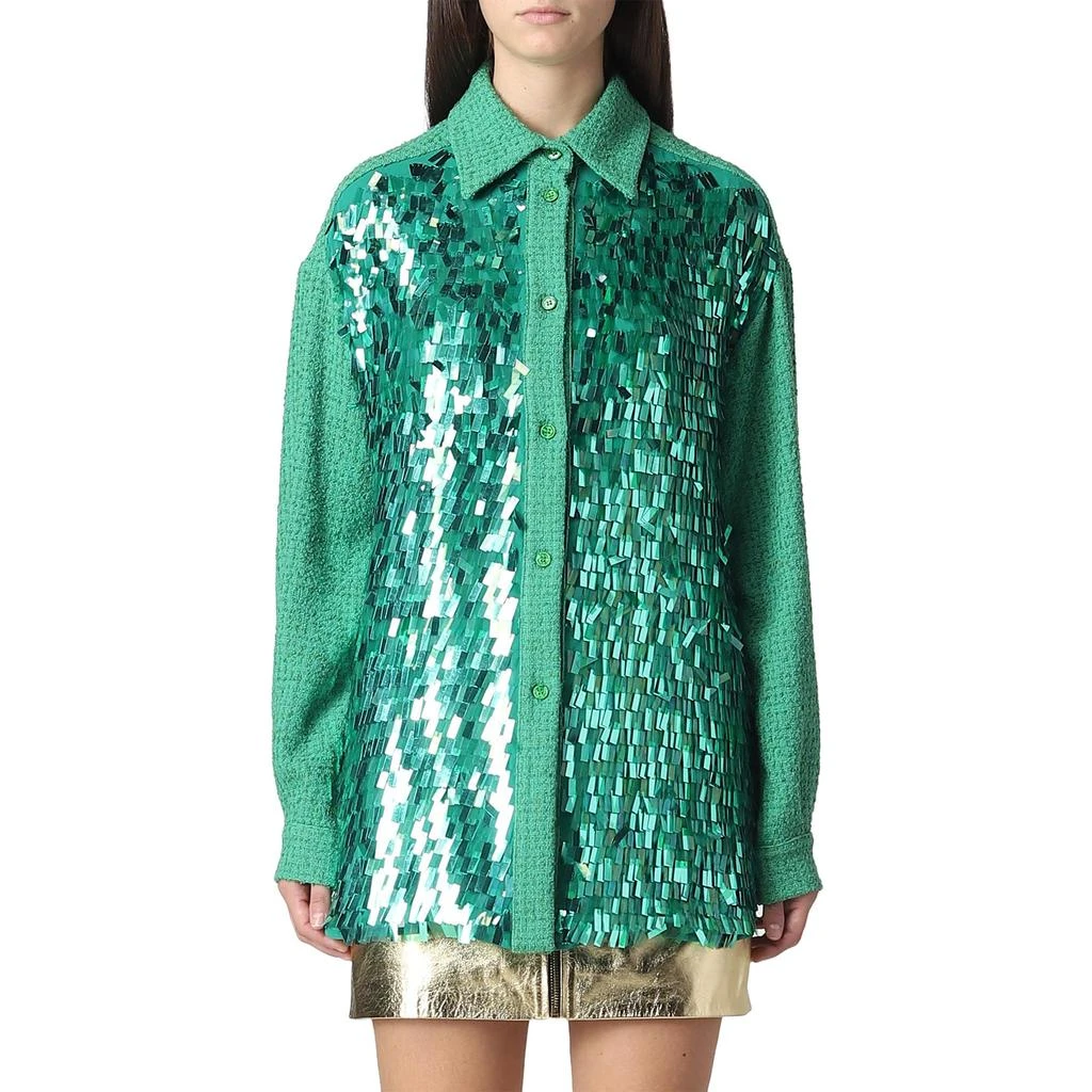 商品PINKO|Pinko Shirts Green,价格¥3112,第4张图片详细描述