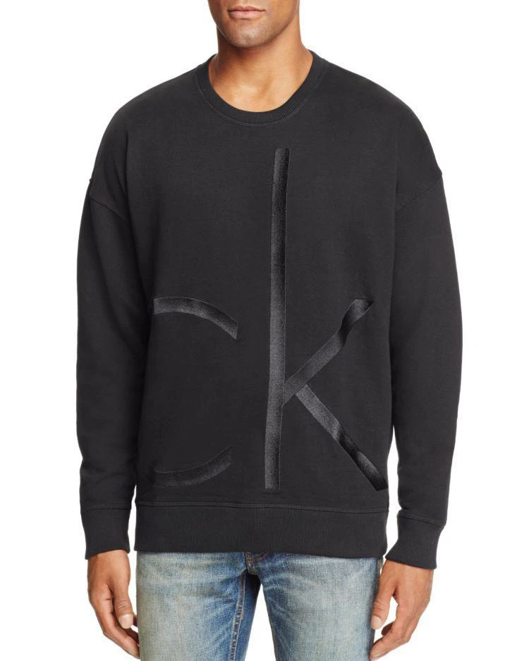 商品Calvin Klein|Calvin Klein Embroidered Logo Crewneck Sweatshirt,价格¥293,第1张图片