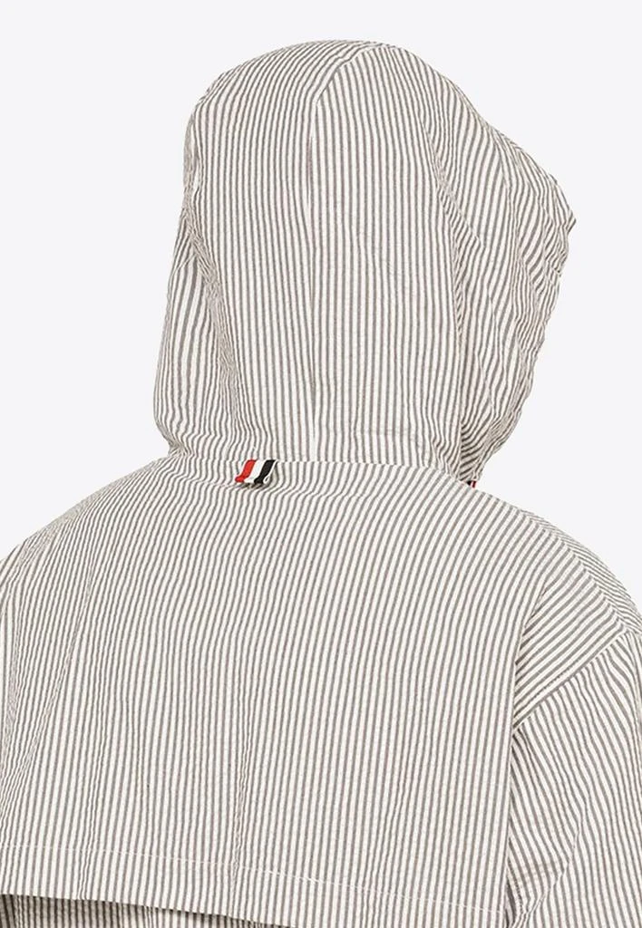 商品Thom Browne|Striped Zip-Up Hooded Sweatshirt,价格¥16306,第4张图片详细描述