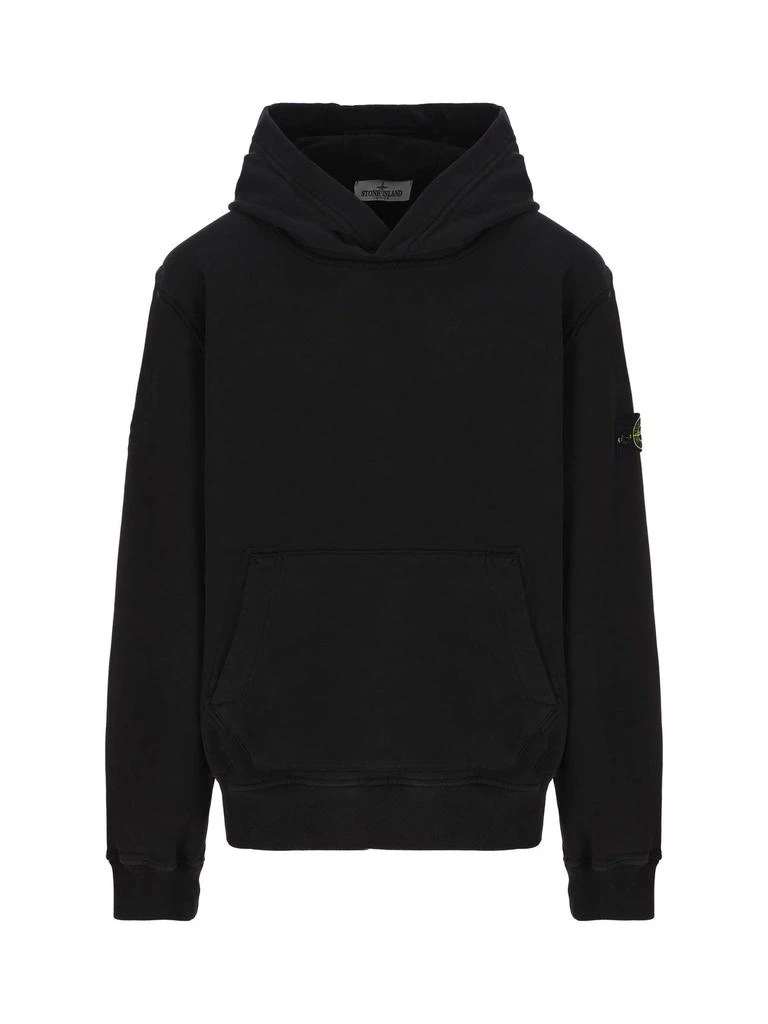 商品Stone Island Junior|Stone Island Junior Logo Patch Long-Sleeved Hoodie,价格¥1400,第1张图片
