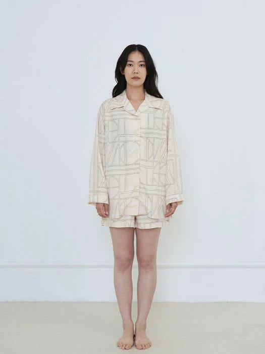 商品Slowy|Beding Pajama Set-up Pants,价格¥536,第2张图片详细描述