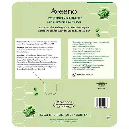 商品Aveeno|Aveeno Positively Radiant Brightening Face Scrub (3 pk.),价格¥131,第5张图片详细描述