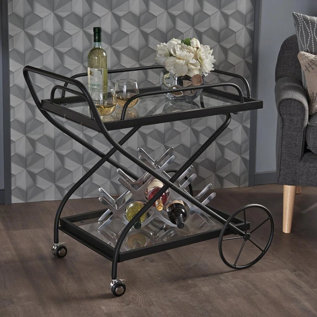 商品Streamdale Furniture|Streamdale Chic Mid-Century Bar Cart for Entertaining,价格¥2222,第4张图片详细描述