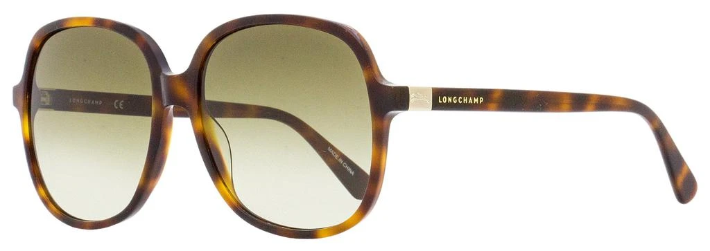 商品Longchamp|Longchamp Women's Square Sunglasses LO668S 214 Havana 58mm,价格¥474,第1张图片