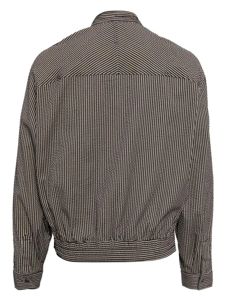 商品Emporio Armani|EMPORIO ARMANI - Striped Cotton Blouson Jacket,价格¥2196,第2张图片详细描述