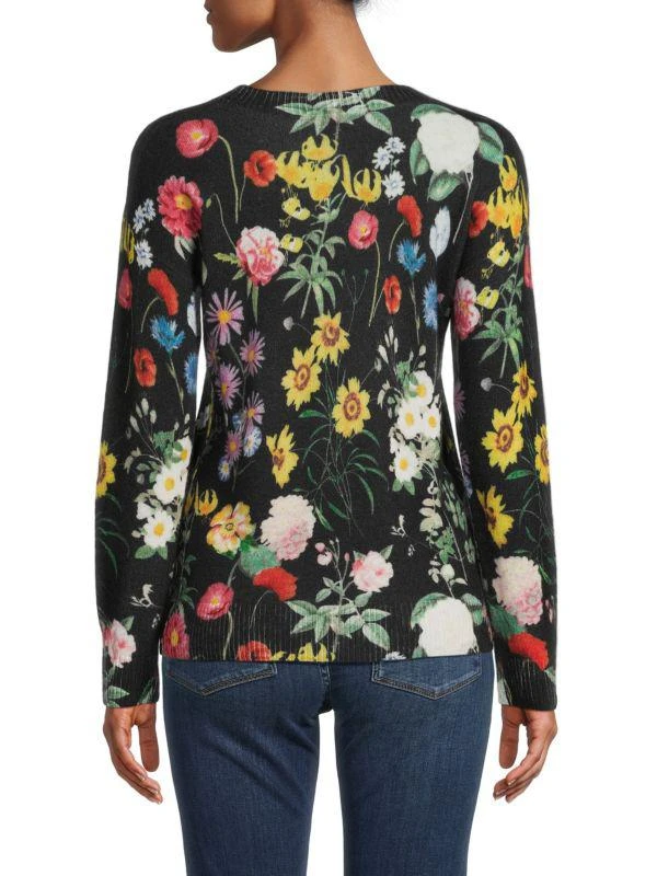 商品Saks Fifth Avenue|Floral Crewneck 100% Cashmere Sweater,价格¥375,第2张图片详细描述