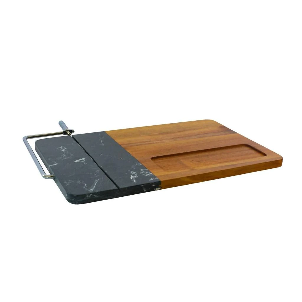 商品Creative Gifts International|Creative Gifts International - Marble and Acacia Wood Board with Slicer,价格¥391,第2张图片详细描述