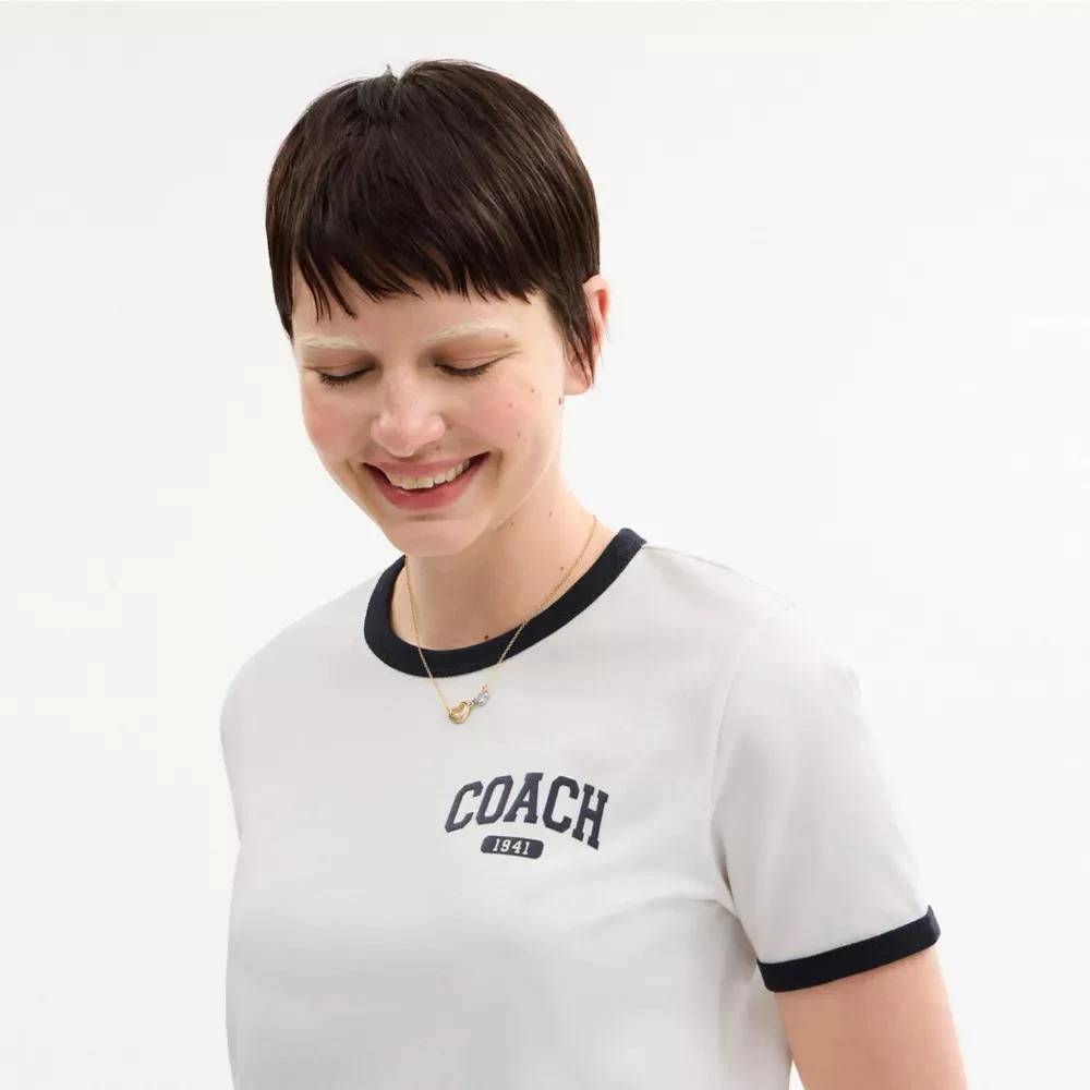 商品Coach|Sporty Signature Classic 70 S T Shirt In Organic Cotton,价格¥613,第4张图片详细描述