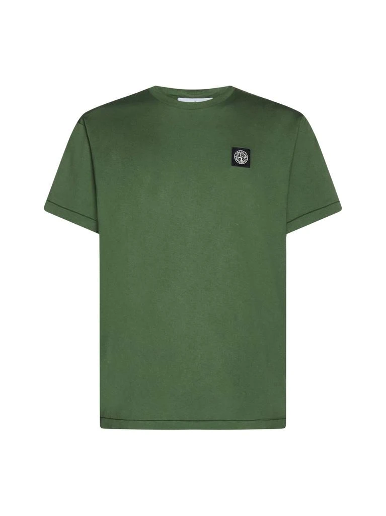 商品Stone Island|Stone Island Logo Patch Crewneck T-Shirt,价格¥1477,第1张图片