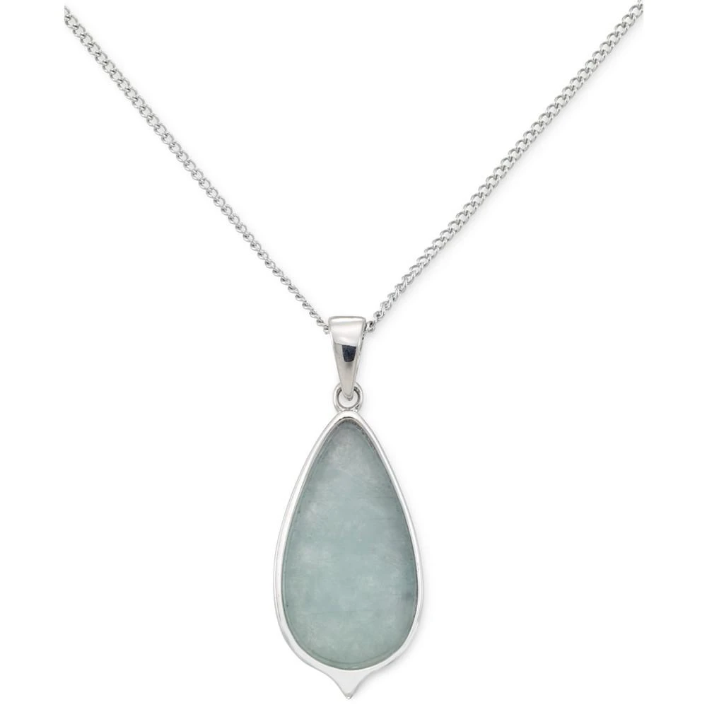 商品Macy's|Jade & Marcasite 18" Pendant Necklace in Sterling Silver,价格¥935,第2张图片详细描述