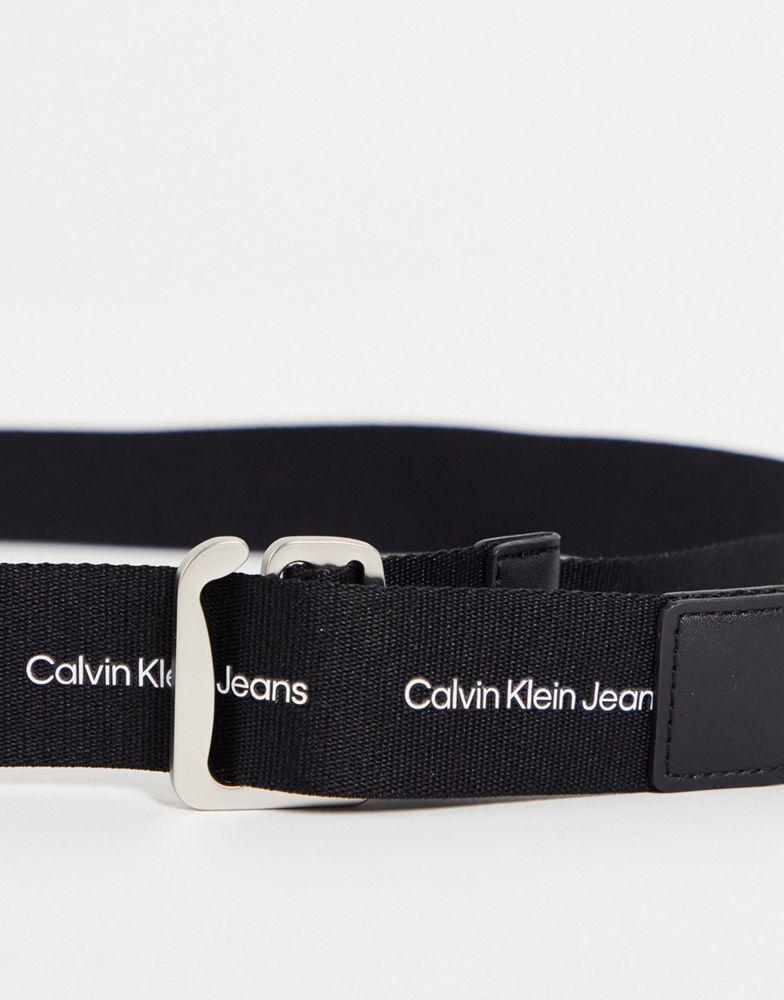 Calvin Klein Jeans off-duty slider 35mm belt in black商品第3张图片规格展示