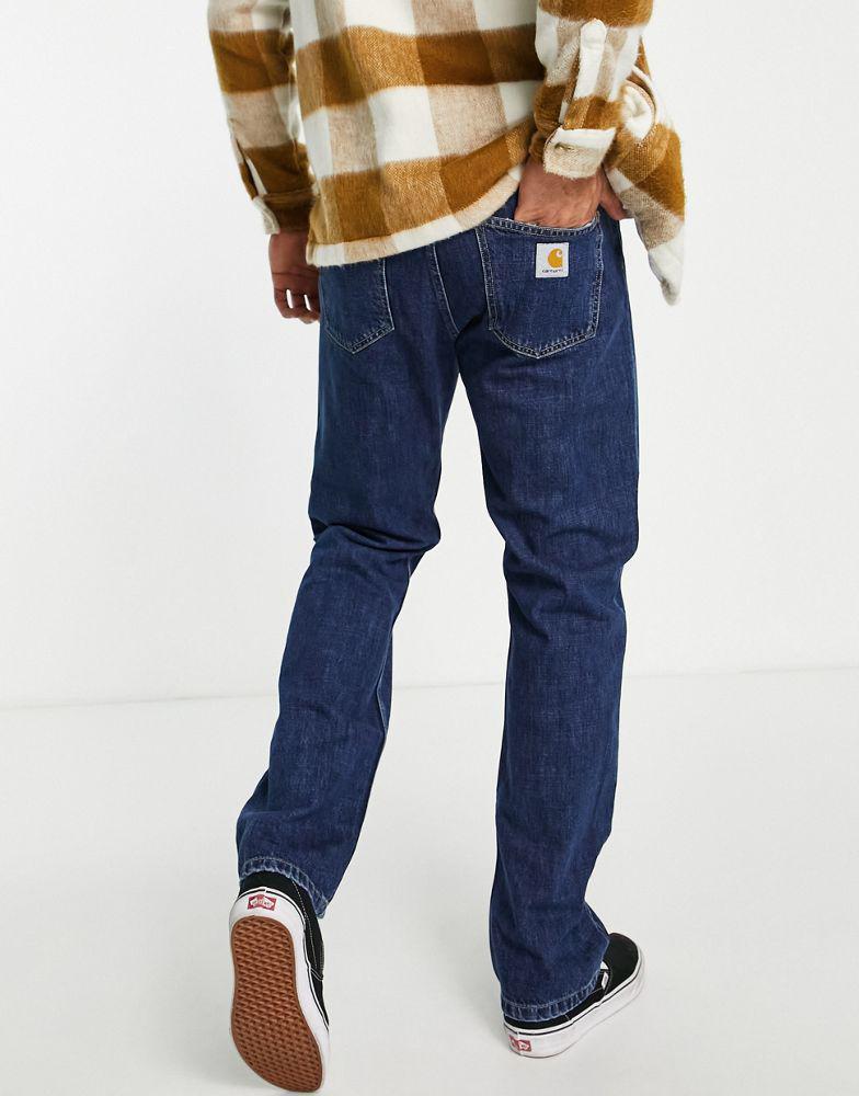 商品Carhartt|Carhartt WIP nolan relaxed straight fit jeans in blue wash,价格¥704,第4张图片详细描述