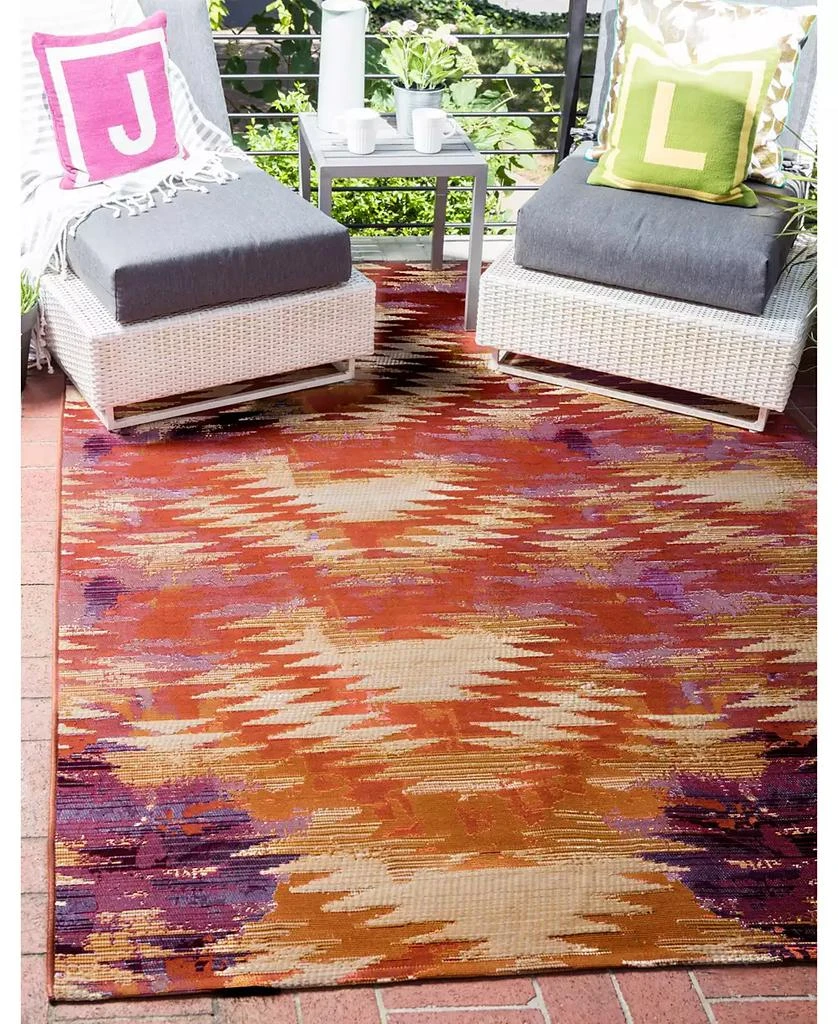 商品Bayshore Home|CLOSEOUT! Outdoor Pashio Pas2 5' 3" x 8' Area Rug,价格¥955,第2张图片详细描述