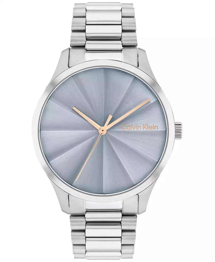 商品Calvin Klein|Unisex 3-Hand Silver-Tone Stainless Steel Bracelet Watch 35mm,价格¥590,第1张图片