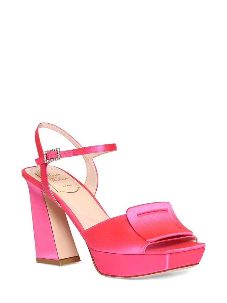 商品Roger Vivier|100mm Wedge Satin Sandals,价格¥8592,第2张图片详细描述