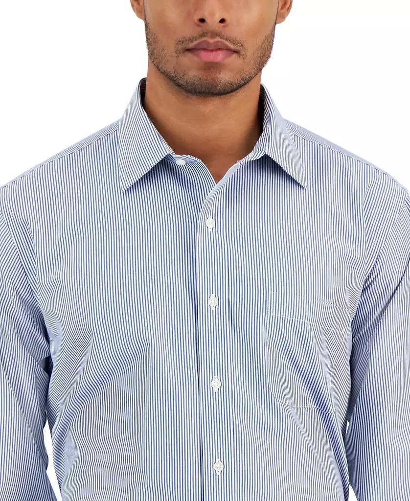 商品Brooks Brothers|Men's Regular Fit Non-Iron Spread Collar Bengal Stripe Broadcloth Dress Shirt,价格¥330,第3张图片详细描述