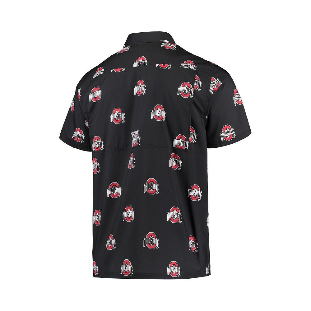 Men's Black Ohio State Buckeyes Super Slack Tide Omni-Shade Button-Up Shirt商品第4张图片规格展示