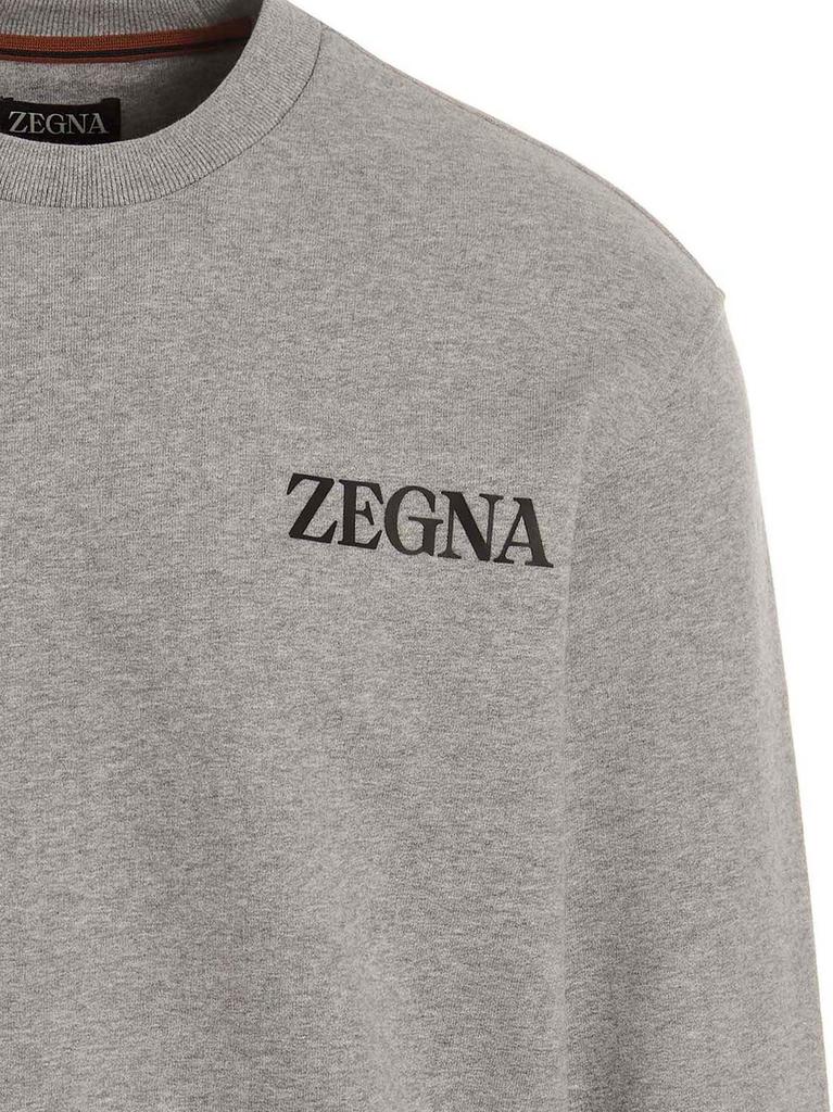 Ermenegildo Zegna Logo-Printed Crewneck Sweatshirt商品第3张图片规格展示