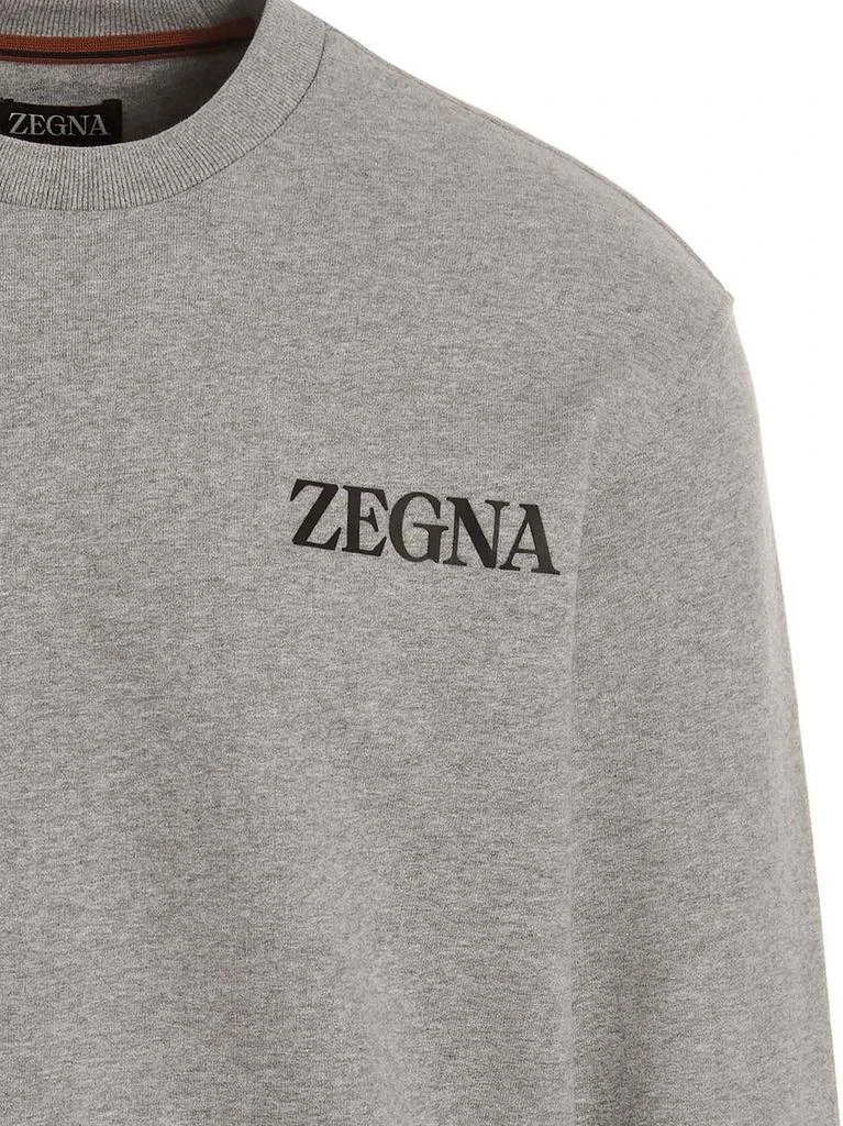 商品Zegna|Ermenegildo Zegna Logo-Printed Crewneck Sweatshirt,价格¥2347,第3张图片详细描述