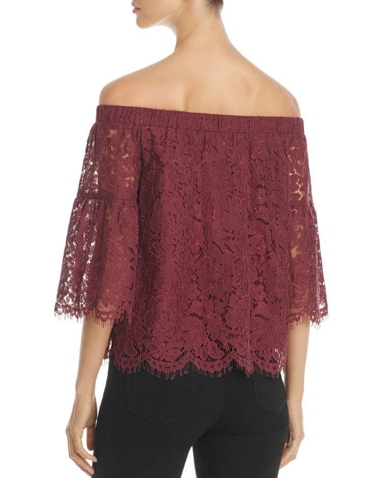 商品Finn & Grace|Off-the-Shoulder Lace Bell Sleeve Top - 100% Exclusive,价格¥458,第2张图片详细描述