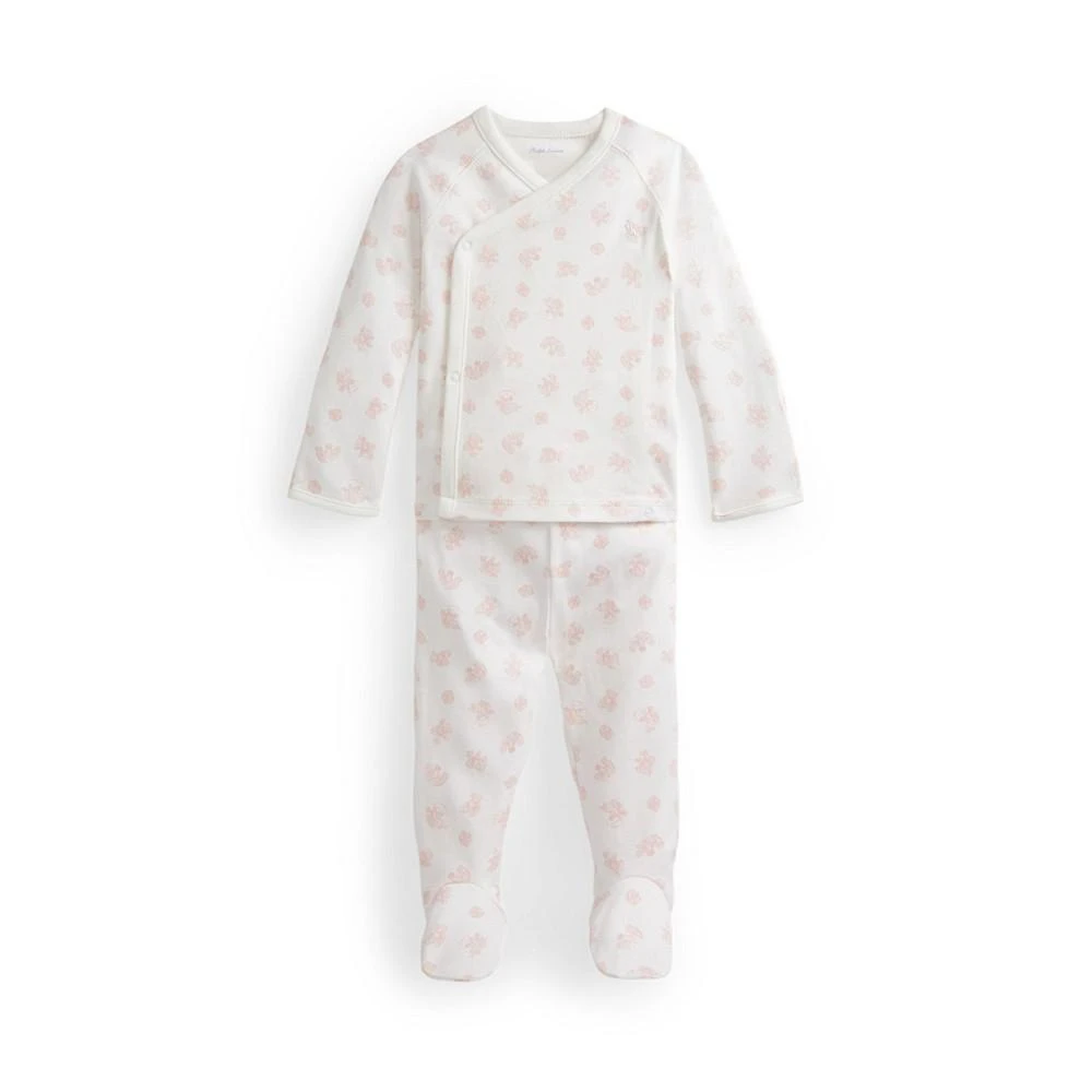 商品Ralph Lauren|Baby Girls Bear Organic Top and Pants, 2 Piece Set,价格¥414,第2张图片详细描述