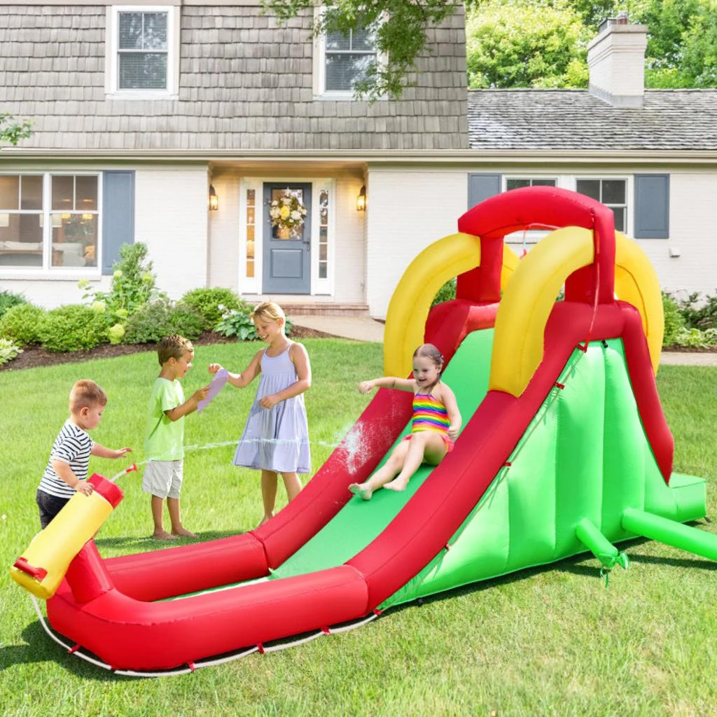 商品Hivvago|Inflatable Water Slide Bounce House with Climbing Wall Jumper and 480W Blower,价格¥3144,第2张图片详细描述