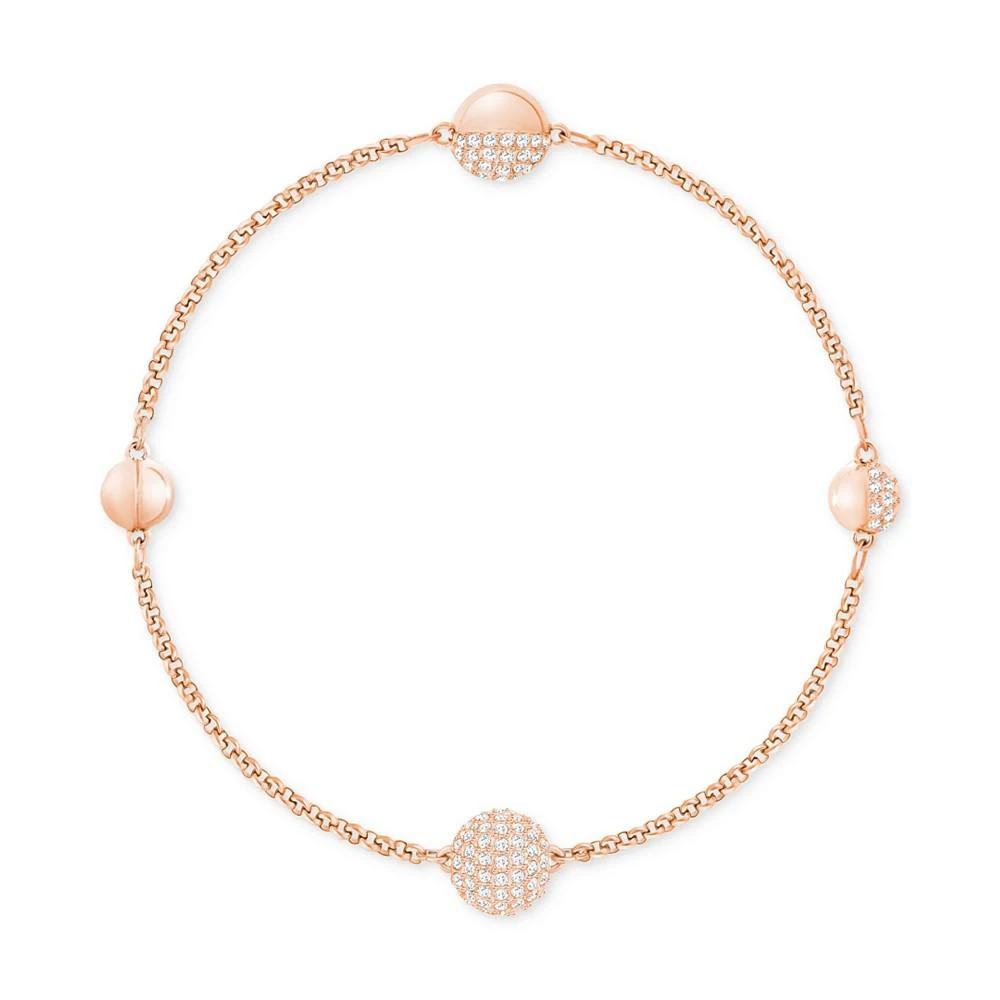 商品Swarovski|Remix Collection Rose Gold-Tone Pavé Sphere Magnetic Closure Bracelet,价格¥592,第1张图片