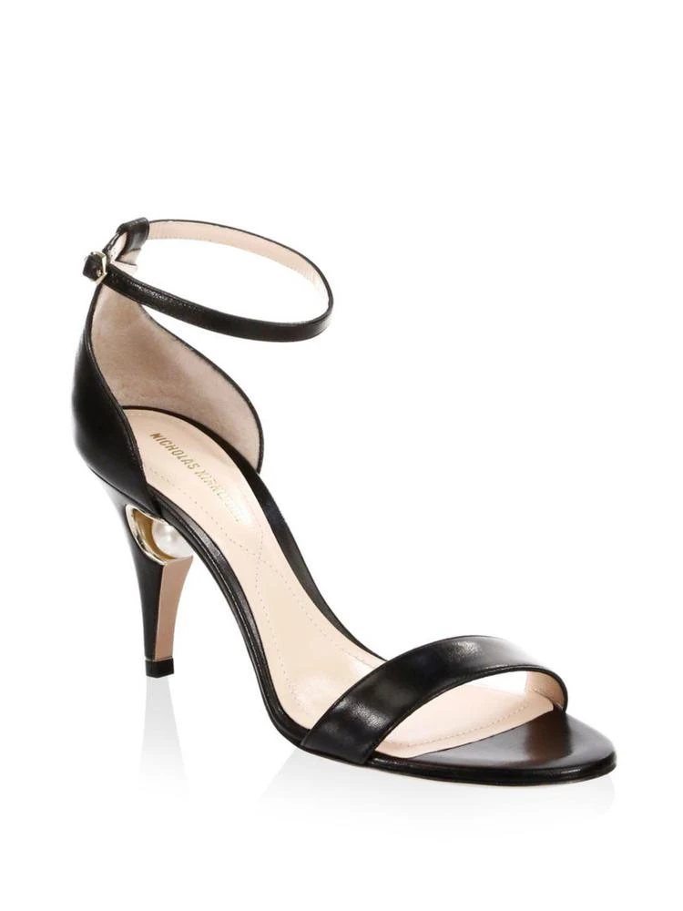 商品Nicholas Kirkwood|Penelope Pearly Leather Ankle-Strap Sandals,价格¥2383,第1张图片