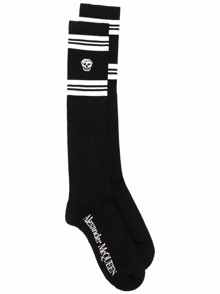 商品Alexander McQueen|ALEXANDER MCQUEEN - Logo Skull Socks,价格¥588,第1张图片