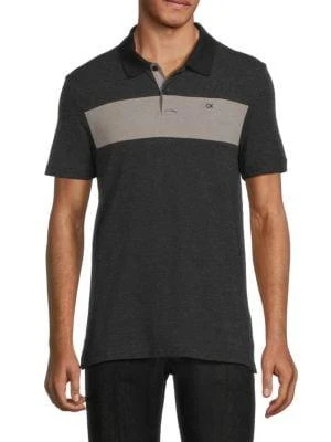 商品Calvin Klein|Mocktwist Colorblock Piqué Polo,价格¥225,第1张图片