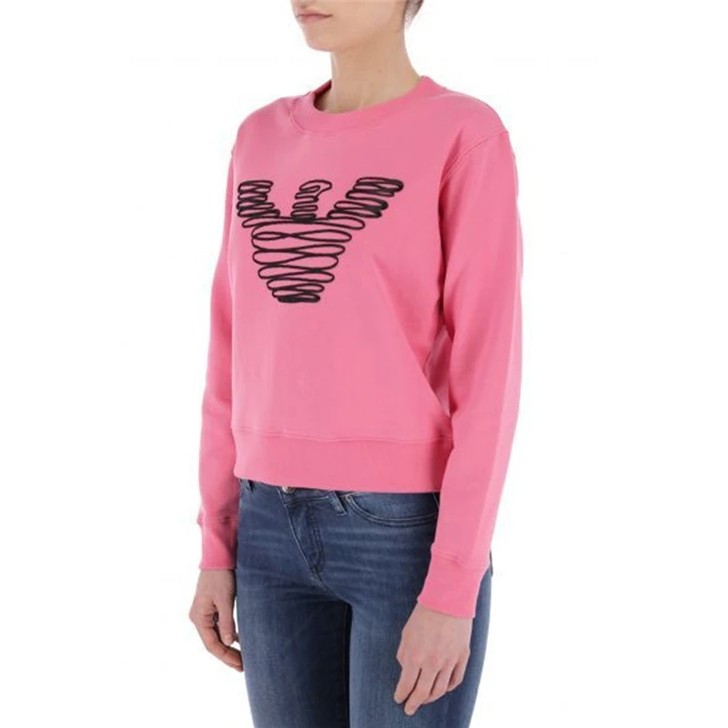 EMPORIO ARMANI女士粉色圆领棉质卫衣 6Z2M93-2JQWZ-0343 商品