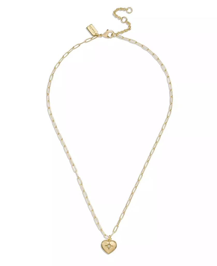 商品Coach|Faux Stone Iconic Heart Pendant Heart Motif Necklace,价格¥711,第2张图片详细描述