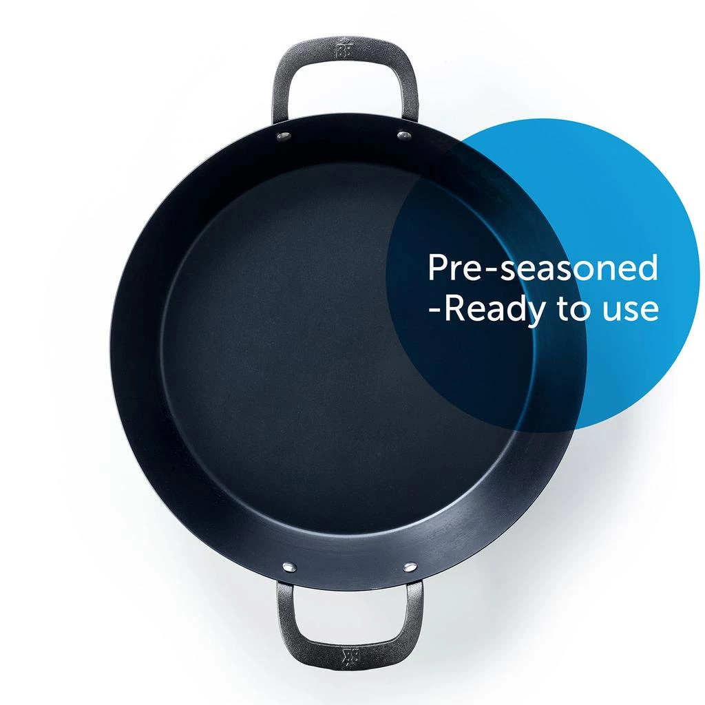 商品BK Cookware|BK Cookware Black Steel Paella Pan w/Side Handles,价格¥632,第3张图片详细描述