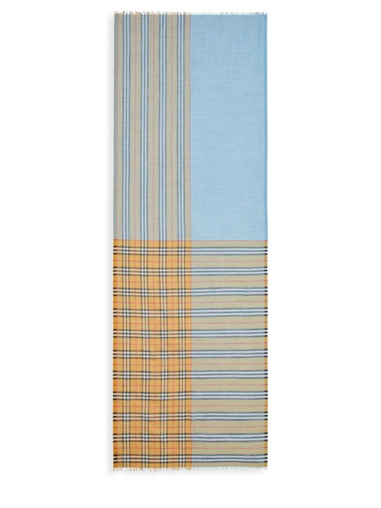 商品Burberry|Wool & Silk Mixed Vintage Check Scarf,价格¥1743,第3张图片详细描述