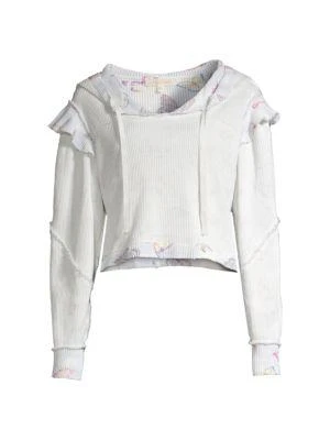 商品LOVESHACKFANCY|Ciel Ruffle Cotton Hoodie,价格¥458,第5张图片详细描述