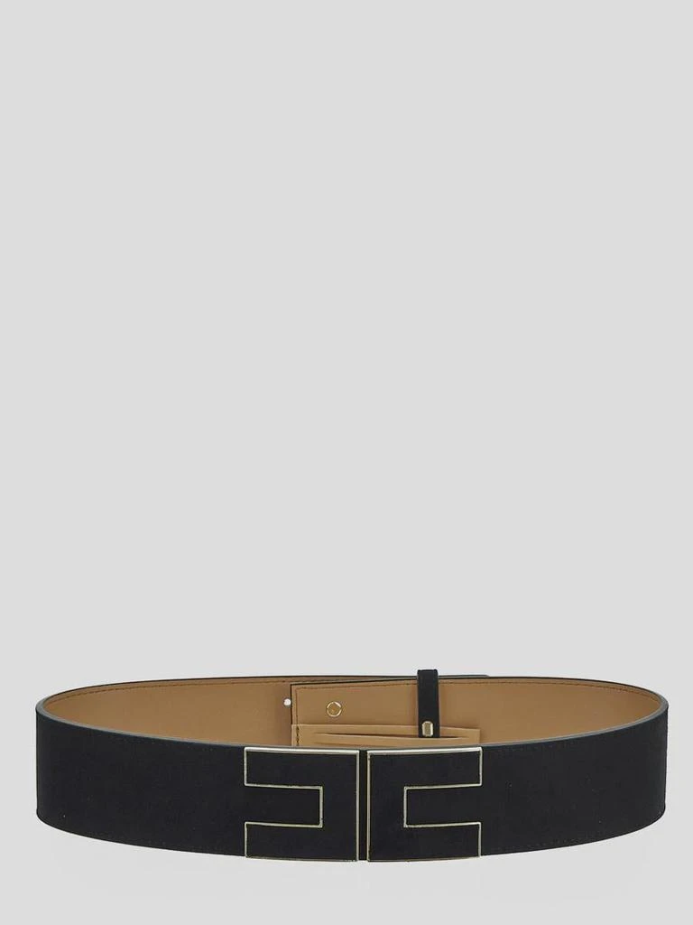 商品ELISABETTA FRANCHI|Elisabetta Franchi Logo Velvet Leather Belt,价格¥1304,第1张图片