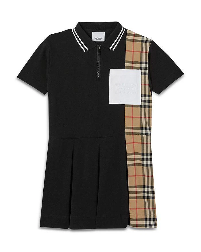 商品Burberry|Girls' Serena Piqué Polo Shirt Dress - Baby, Little Kid, Big Kid,价格¥1422,第1张图片