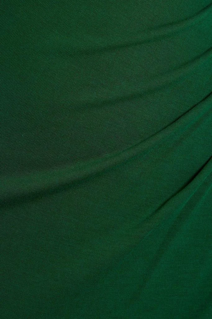 商品HALSTON|Isabella wrap-effect modal and silk-blend jersey midi skirt,价格¥612,第4张图片详细描述