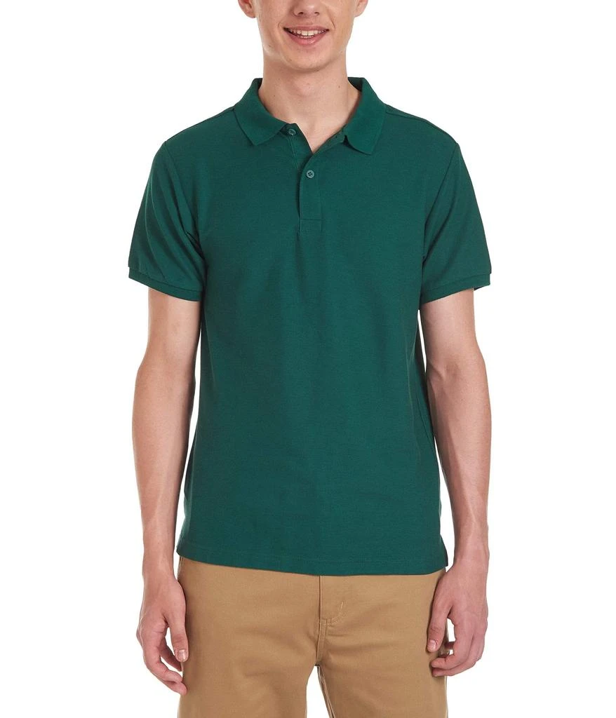 商品Nautica|Young Men's Uniform Short Sleeve Stretch Pique Polo,价格¥150,第1张图片