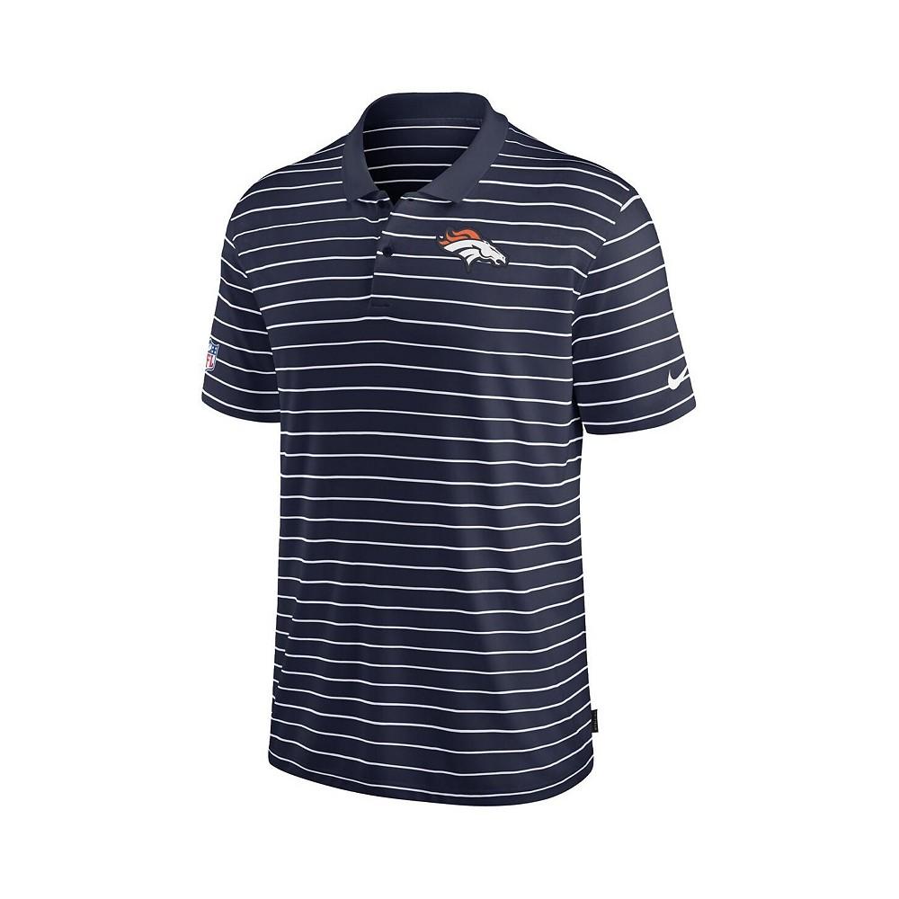Men's Navy Denver Broncos Sideline Lock Up Victory Performance Polo Shirt商品第3张图片规格展示