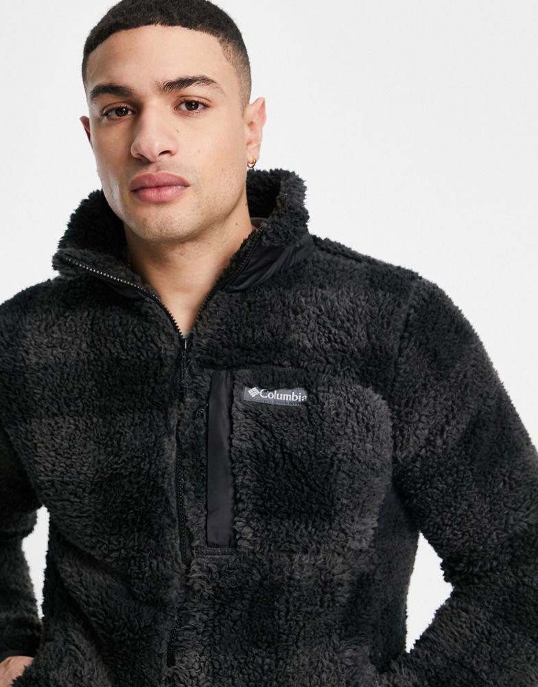 商品Columbia|Columbia Winter Pass checked full zip fleece in black,价格¥439,第4张图片详细描述