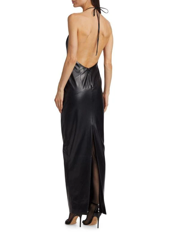 商品Ronny Kobo|Danz Faux Leather Appliqué Column Gown,价格¥1761,第2张图片详细描述