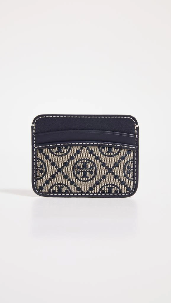 商品Tory Burch|Tory Burch 汤丽柏琦 T Monogram Jacquard Card Case,价格¥964,第1张图片