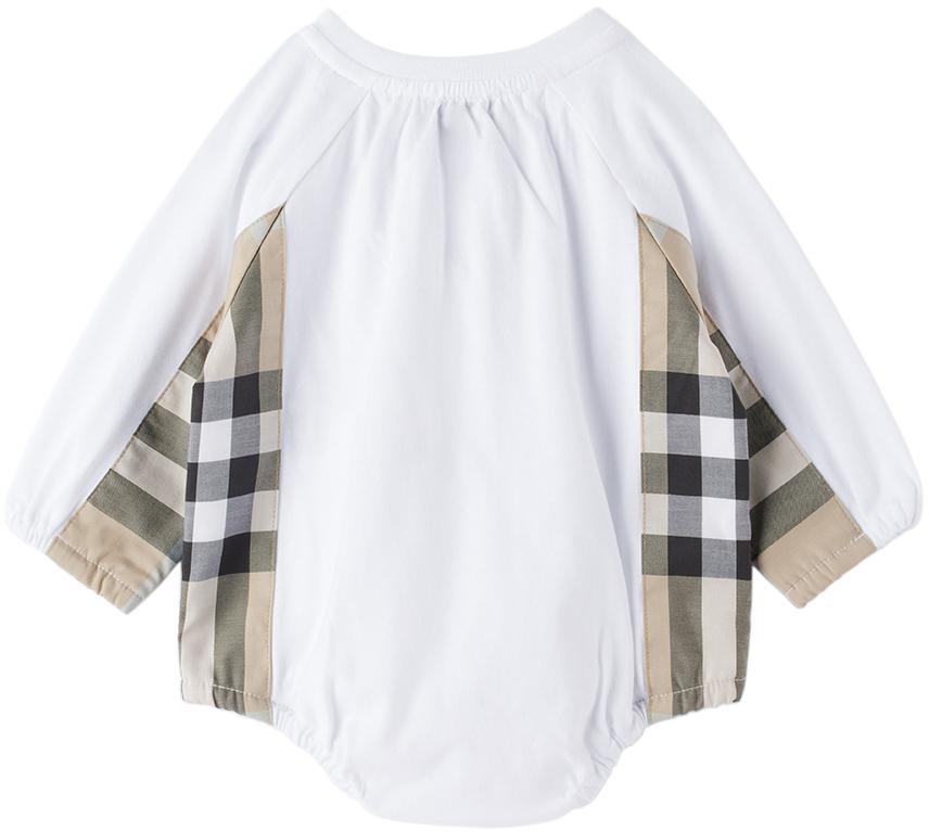 Baby Beige Check Bodysuit & Skirt Set商品第3张图片规格展示